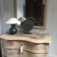 gustavian painted mirror - Image 2