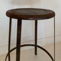 SOLD iron industrial vintage stool - Image 4