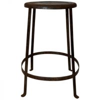SOLD iron industrial vintage stool