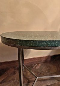 serpentine marble occasional round sidetable - Image 4