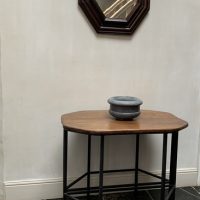 Pair of Consoles Walnut and Iron - Image 2