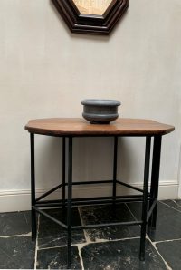 Pair of Consoles Walnut and Iron - Image 4