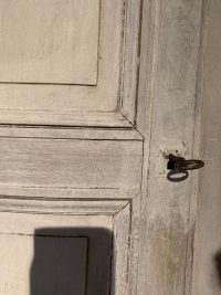 SOLD 18th century painted corner cupboard - Image 7