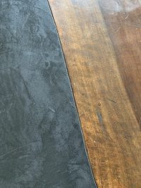 SOLD walnut iron stone coffeetable - Image 4