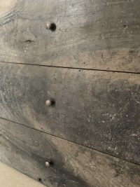 SOLD Marble Plaster Walnut cube sidetable - Image 5