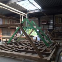 Old oak beams ceiling roof