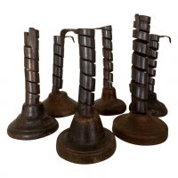 SOLD Set of 6 19th Century Rat de Caves Candlestick Holders - Image 2