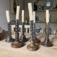 SOLD Set of 6 19th Century Rat de Caves Candlestick Holders - Image 4