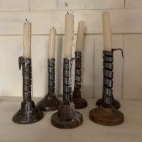 SOLD Set of 6 19th Century Rat de Caves Candlestick Holders - Image 5