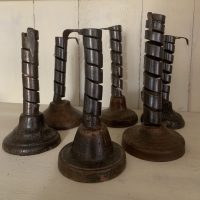 SOLD Set of 6 19th Century Rat de Caves Candlestick Holders - Image 6