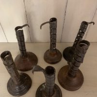 SOLD Set of 6 19th Century Rat de Caves Candlestick Holders - Image 8