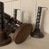 SOLD Set of 6 19th Century Rat de Caves Candlestick Holders - Image 9