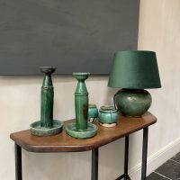 SOLD 19th century green glazed han style tablelamp - Image 5