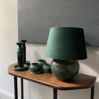 SOLD 19th century green glazed han style tablelamp - Image 6