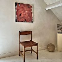 SOLD Jordi Villanova Leather and Wood Chair - Image 5