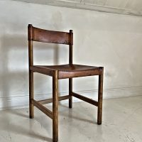 SOLD Jordi Villanova Leather and Wood Chair - Image 6