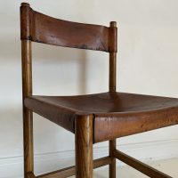 SOLD Jordi Villanova Leather and Wood Chair - Image 7