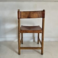 SOLD Jordi Villanova Leather and Wood Chair - Image 9