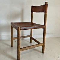 SOLD Jordi Villanova Leather and Wood Chair - Image 10