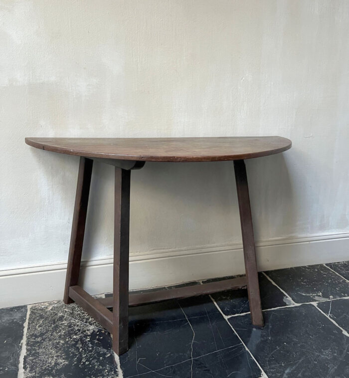 19th Century Italian Walnut Demi Lune Console Table - Image 2