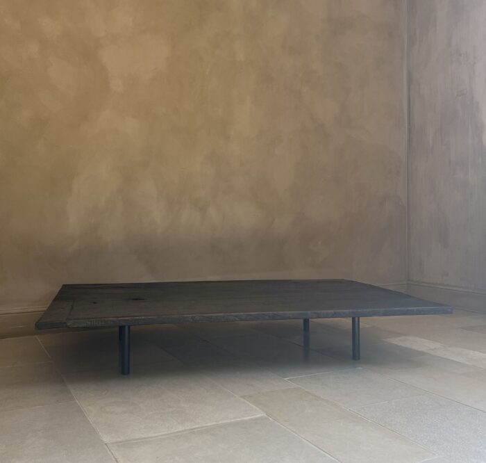 Minimalist coffeetable with 18th century reclaimed dark walnut - Image 3
