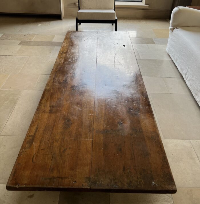 Minimalist Coffeetable reclaimed old walnut - Image 4