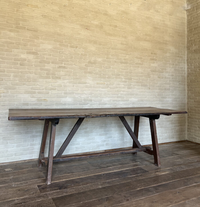 Early 19th Century Oak Refectory Trestle Table - Image 2