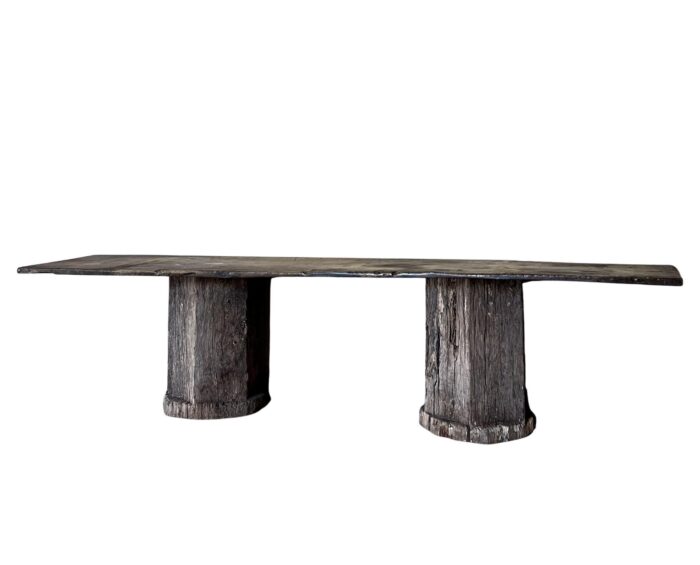 Large console side table reclaimed wood