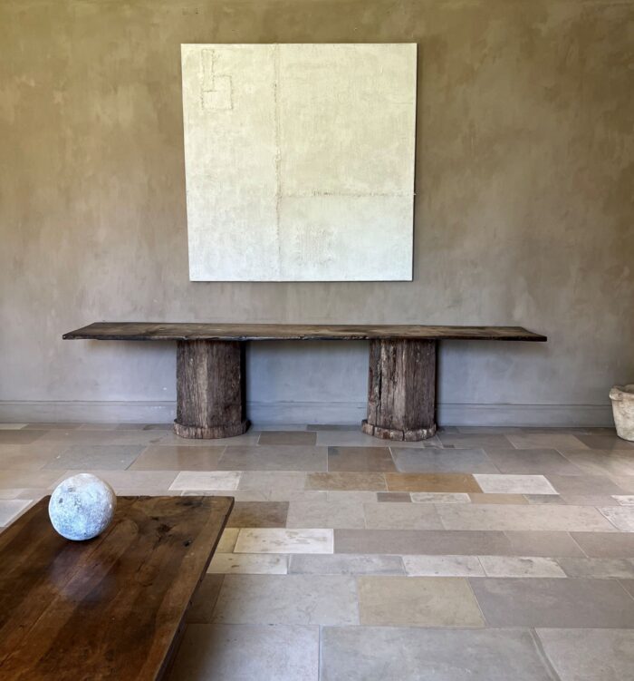 Large console side table reclaimed wood - Image 12
