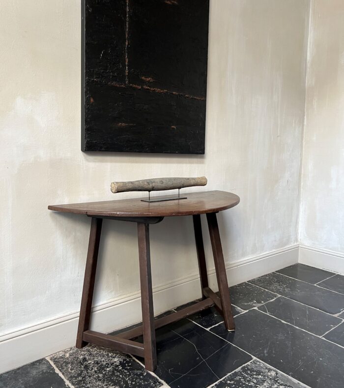 19th Century Italian Walnut Demi Lune Console Table - Image 6