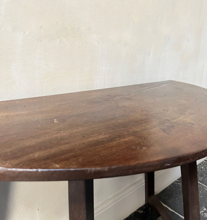 19th Century Italian Walnut Demi Lune Console Table - Image 7
