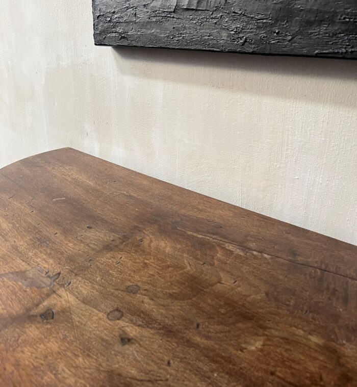 19th Century Italian Walnut Demi Lune Console Table - Image 9