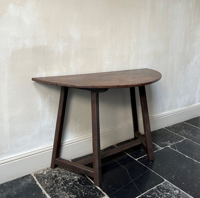 19th Century Italian Walnut Demi Lune Console Table - Image 10