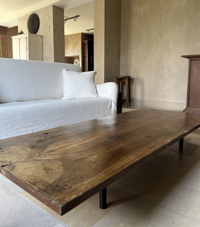 Minimalist Coffeetable reclaimed old walnut - Image 3