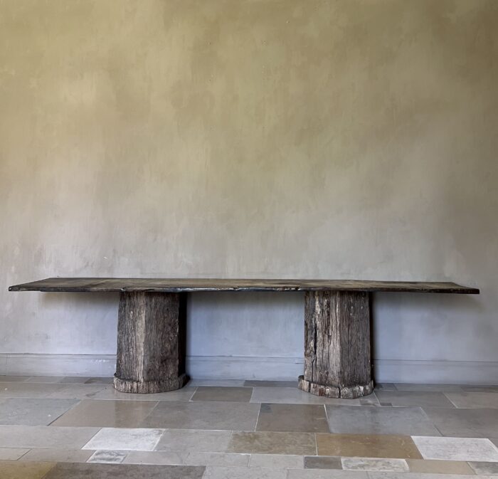Large console side table reclaimed wood - Image 14
