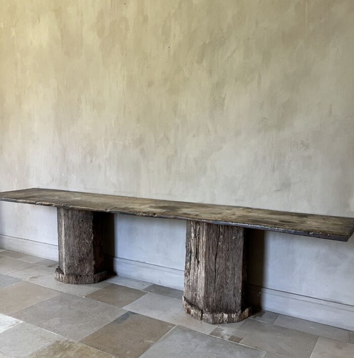 Large console side table reclaimed wood - Image 15