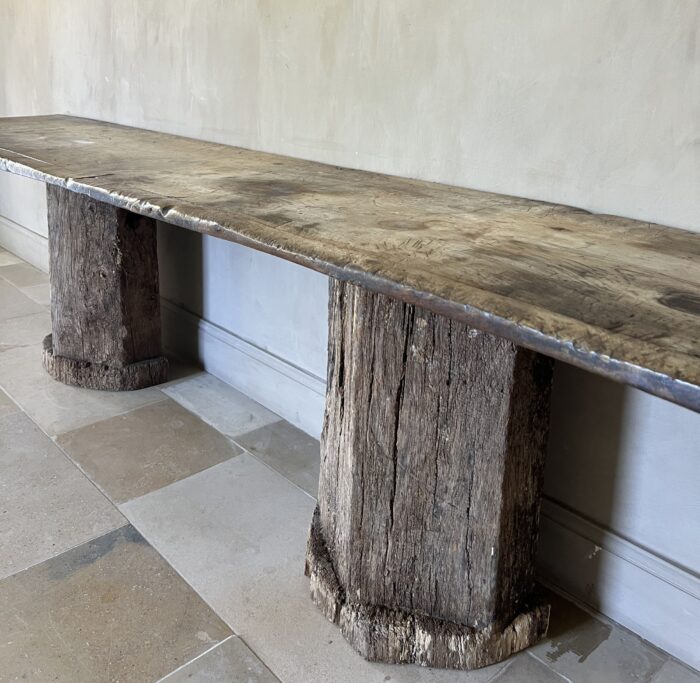 Large console side table reclaimed wood - Image 16
