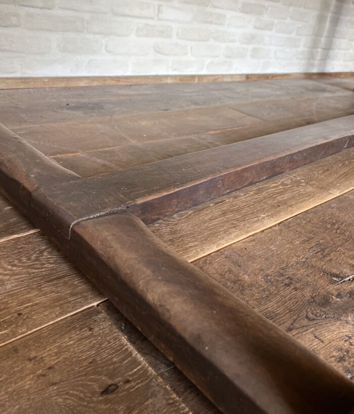 Italian 18th century 2 plank top Walnut Refectory Farm Table - Image 11