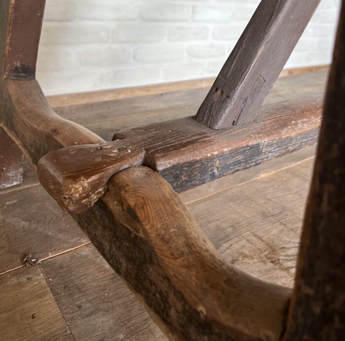 Early 19th Century Oak Refectory Trestle Table - Image 5
