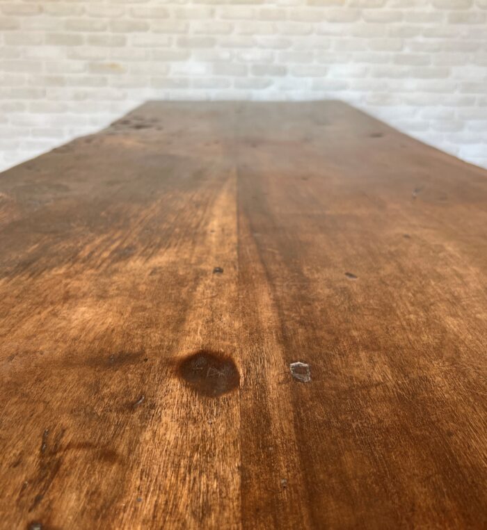 Early 19th Century Oak Refectory Trestle Table - Image 6