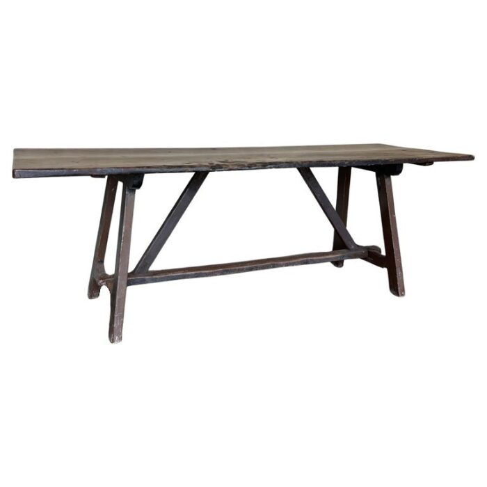 Early 19th Century Oak Refectory Trestle Table