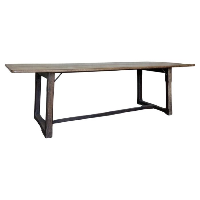 Italian 18th century 2 plank top Walnut Refectory Farm Table