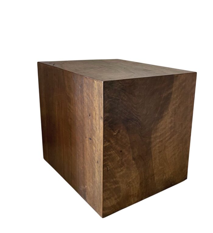 Large Cube Sidetable reclaimed Walnut