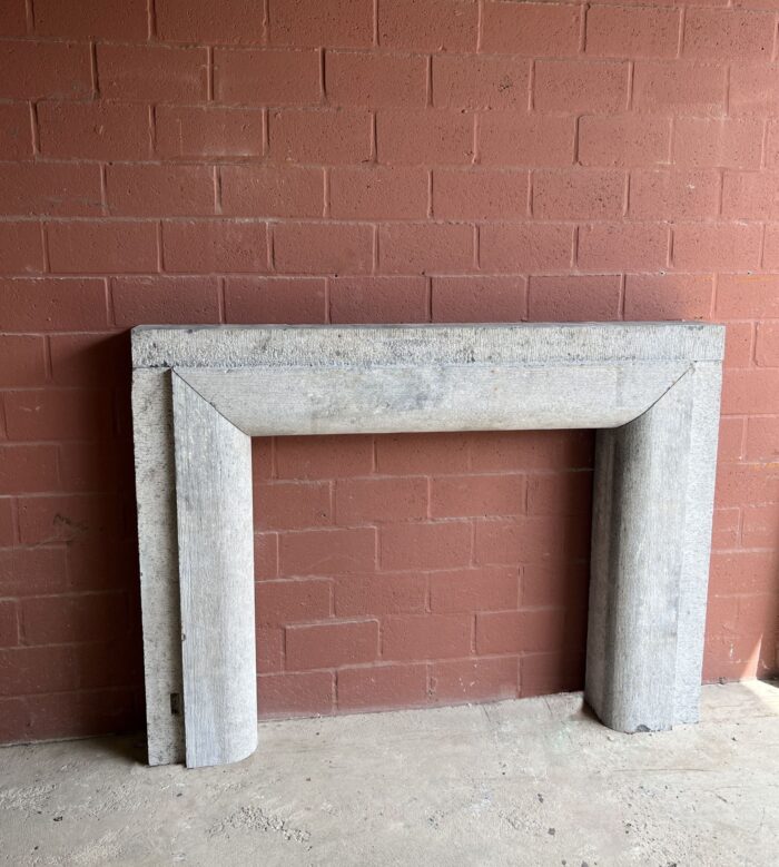 19th century primitive bolection bluestone fireplace - Image 4