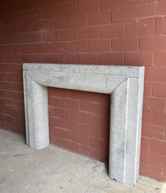 19th century primitive bolection bluestone fireplace - Image 7