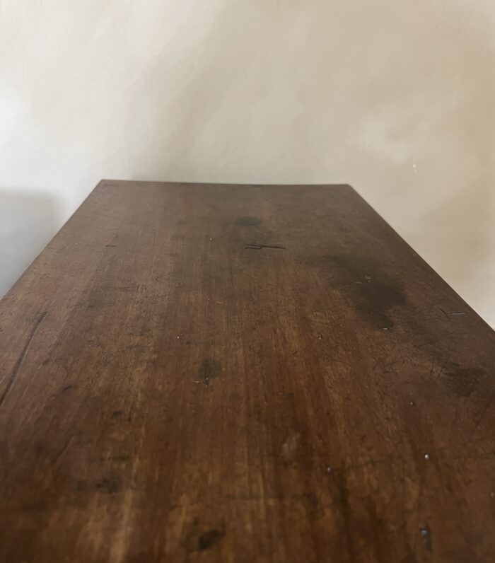 Set of 2 CUBE sidetables nightstands in reclaimed 18th century walnut - Image 8