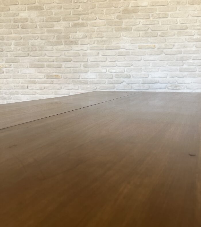 Italian 18th century 2 plank top Walnut Refectory Farm Table - Image 7