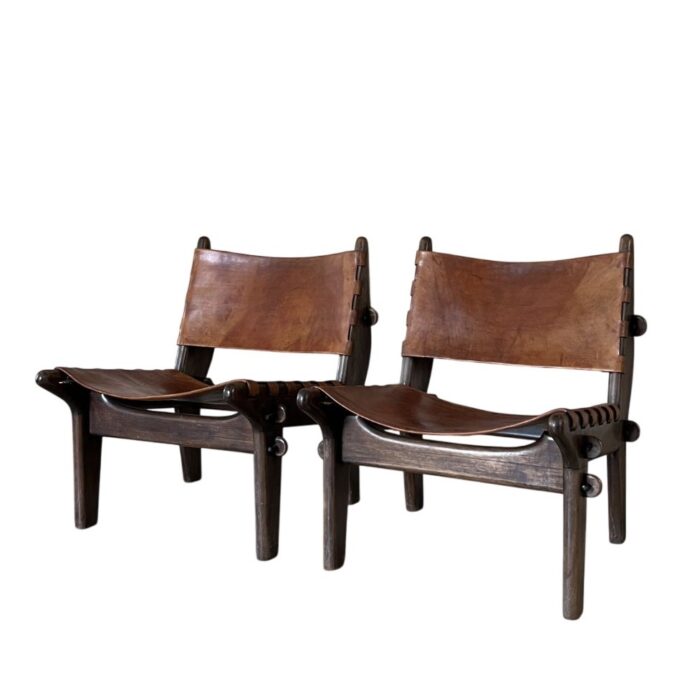 Pair of Angel Pazmino Lounge slipper Chairs