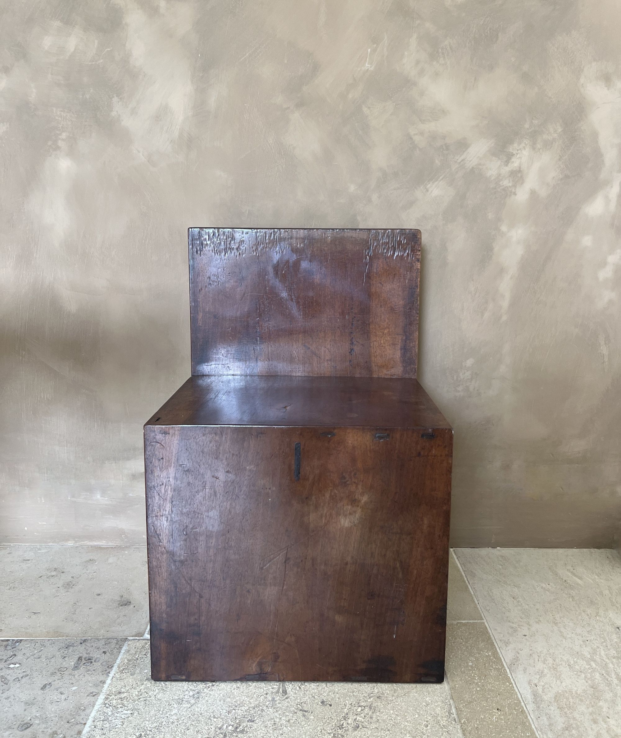 Cube Chair reclaimed Walnut - Image 8